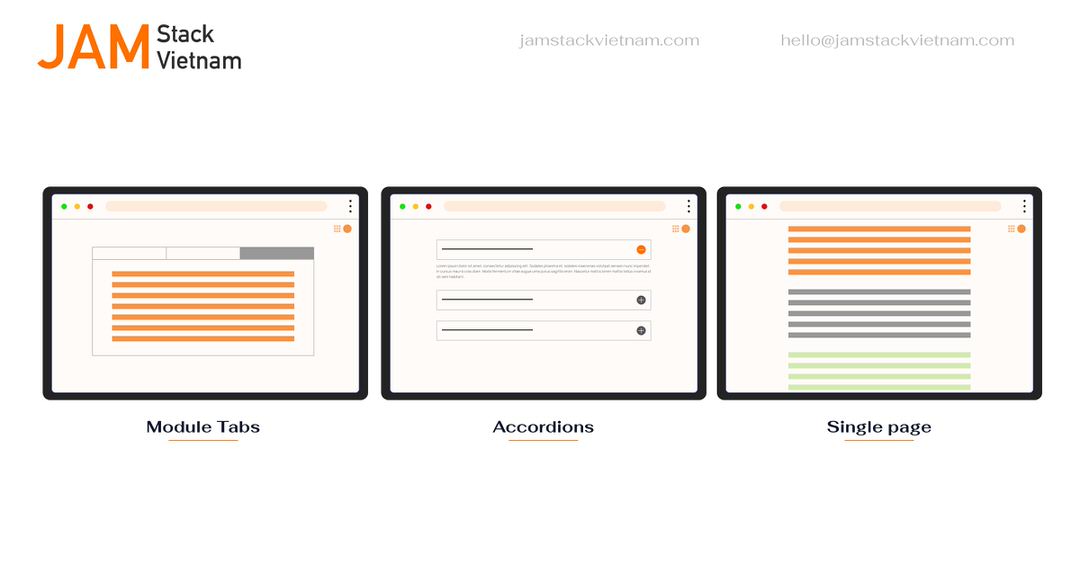 Khi nào nên sử dụng Module Tab/ Accordions và Single page?